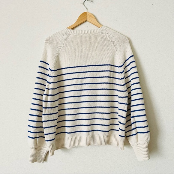 Sezane XL Limited Edition Ecru / Bright Blue Leontine Jumper - Picture 7 of 9
